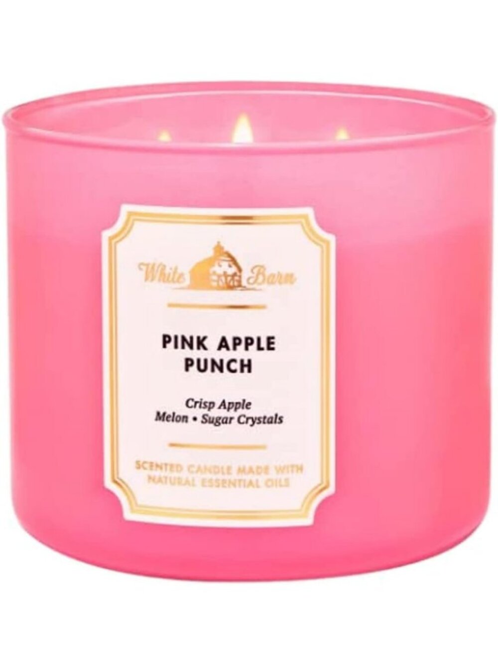 3-Wick Candle with Essential Oils - 14.5 oz - Spring Scents, Pink Apple Punch